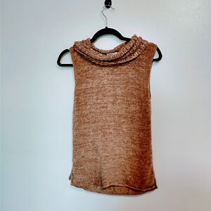 Blushe Impressions light brown beige cowl neck tank top size medium